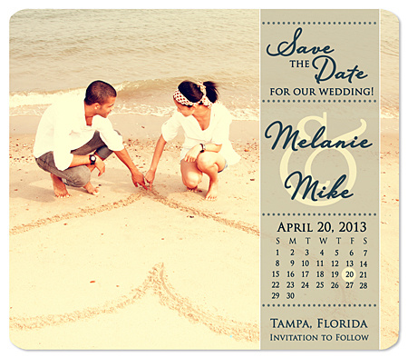 Timeless Stripe Calendar Magnet